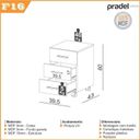 Ver mais imagens de Conjunto 3 Peças 100% MDF com Escrivaninha, Gaveteiro e Balcão Estilo Industrial Marrom