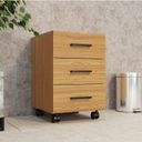 Ver imagem 7 de Conjunto 3 Peças 100% MDF com Escrivaninha, Gaveteiro e Balcão Estilo Industrial Marrom