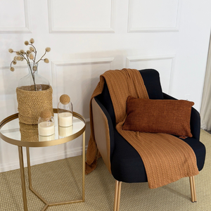 Peseira 70 X 220cm Flor de Liz Terracota