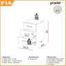 Kit 4 Peças para Escritório Office Industrial 1 Mesa Escrivaninha em L 1 Gaveteiro 1 Armário 1 Estante 100% MDF - 7