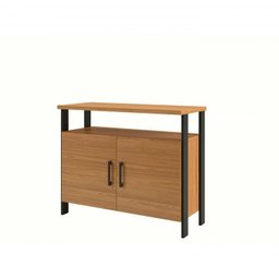 Kit 4 Peças para Escritório Office Industrial 1 Mesa Escrivaninha em L 1 Gaveteiro 1 Armário 1 Estante 100% MDF - 11