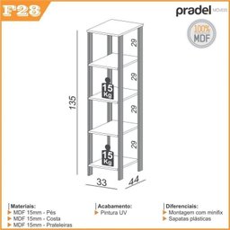 Kit 4 Peças para Escritório Office Industrial 1 Mesa Escrivaninha em L 1 Gaveteiro 1 Armário 1 Estante 100% MDF - 14