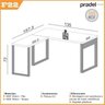 Kit 4 Peças para Escritório Office Industrial 1 Mesa Escrivaninha em L 1 Gaveteiro 1 Armário 1 Estante 100% MDF - 4