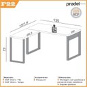 Ver imagem 4 de Conjunto 4 Peças para Escritório Office Industrial 1 Mesa Escrivaninha em L 1 Gaveteiro 1 Armário 1 Estante Marrom 100% MDF