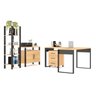 Kit 4 Peças para Escritório Office Industrial 1 Mesa Escrivaninha em L 1 Gaveteiro 1 Armário 1 Estante 100% MDF - 2