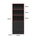 Ver imagem 4 de Armário para Escritório Gamer com 2 Portas e 5 Prateleiras