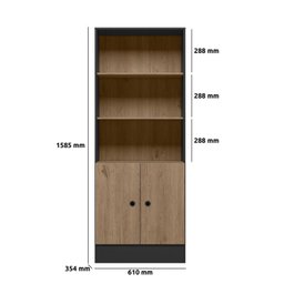 Armário para Escritório Gamer com 2 Portas e 5 Prateleiras  - 4