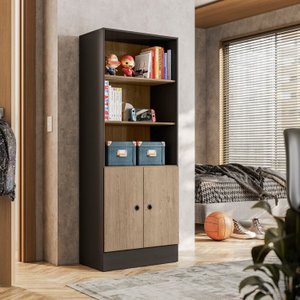 Armário para Escritório Gamer com 2 Portas e 5 Prateleiras