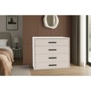 Ver imagem 1 de Cômoda Solteiro Valência C/ 4 Gavetas Branco/creme - Politorno