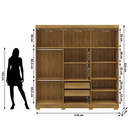 Ver mais imagens de Guarda Roupa Casal 6 Portas Elegance Nature sem Espelho Móveis Vila Rica