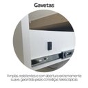 Ver mais imagens de Gaveteiro Alto Arquivo para Pasta Suspensa com Chave, para Escritório e Recepção Carvalho/Branco Marrom Artany