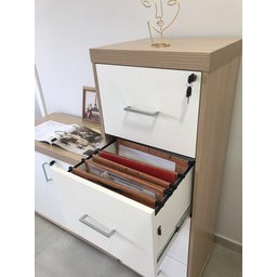 Gaveteiro/Arquivo Executivo com Chave para Pasta Suspensa, 4 Gavetas, Tampo em Tamburato - 14