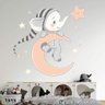Adesivo de Parede Infantil Elefantinho Baby Subindo na Lua-Pequeno 55x56cm - 3