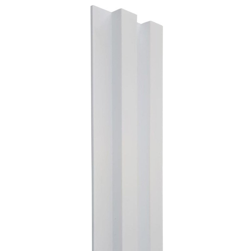 Painel Ripado em Barra 260x12,2cm (0,32m²) Branco EspaçoWall - 1