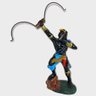 Escultura de orixá Oxossi azul celeste 22 cm em resina - 2