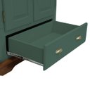 Ver imagem 3 de Balcão Buffet 4 Portas 2 Gavetas Manchester 2042 Linz Móveis - Verde Musgo/imbuia Glazer