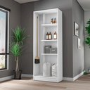 Ver imagem 4 de Armario Multiuso 2 Portas Suporte Vassoura Lavanda Kits Paraná Cor:branco White