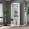 Armario Multiuso 2 Portas Suporte Vassoura Lavanda Kits Paraná Cor:branco White - 4