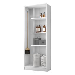 Armario Multiuso 2 Portas Suporte Vassoura Lavanda Kits Paraná Cor:branco White - 2