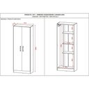 Ver imagem 3 de Armario Multiuso 2 Portas Suporte Vassoura Lavanda Kits Paraná Cor:branco White