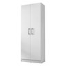 Armario Multiuso 2 Portas Suporte Vassoura Lavanda Kits Paraná Cor:branco White - 1