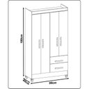 Ver imagem 4 de Guarda Roupa Solteiro 4 Portas 2 Gavetas Fortaleza 