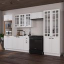 Ver imagem 1 de Armário de Cozinha Modulada Completa Fidelitá Nara 100% MDF 5 Peças 350cm 16 Portas 2 Gavetas sem