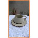 Ver imagem 3 de Xícara de Chá em Cerâmica com Pires Linha Sutil - Ateliê da Villa Creme