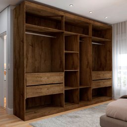 Guarda-roupa Casal Madalena 6 Portas 4 Gavetas 100% Mdf - Panorama Móveis - 3