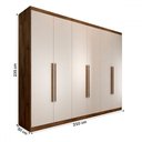 Ver imagem 5 de Guarda-roupa Casal Madalena 6 Portas 4 Gavetas 100% Mdf - Panorama Móveis