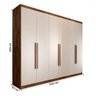 Guarda-roupa Casal Madalena 6 Portas 4 Gavetas 100% Mdf - Panorama Móveis - 5