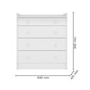 Ver imagem 4 de Quarto de Bebe Infantil Doce Sonho Berço e Cômoda com Trocador 4 Gavetas Qmovi