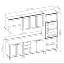 Ver imagem 3 de Cozinha Modulada Cristal Conjunto 269,7cm Clássico Provençal Cor:fendi com Branco