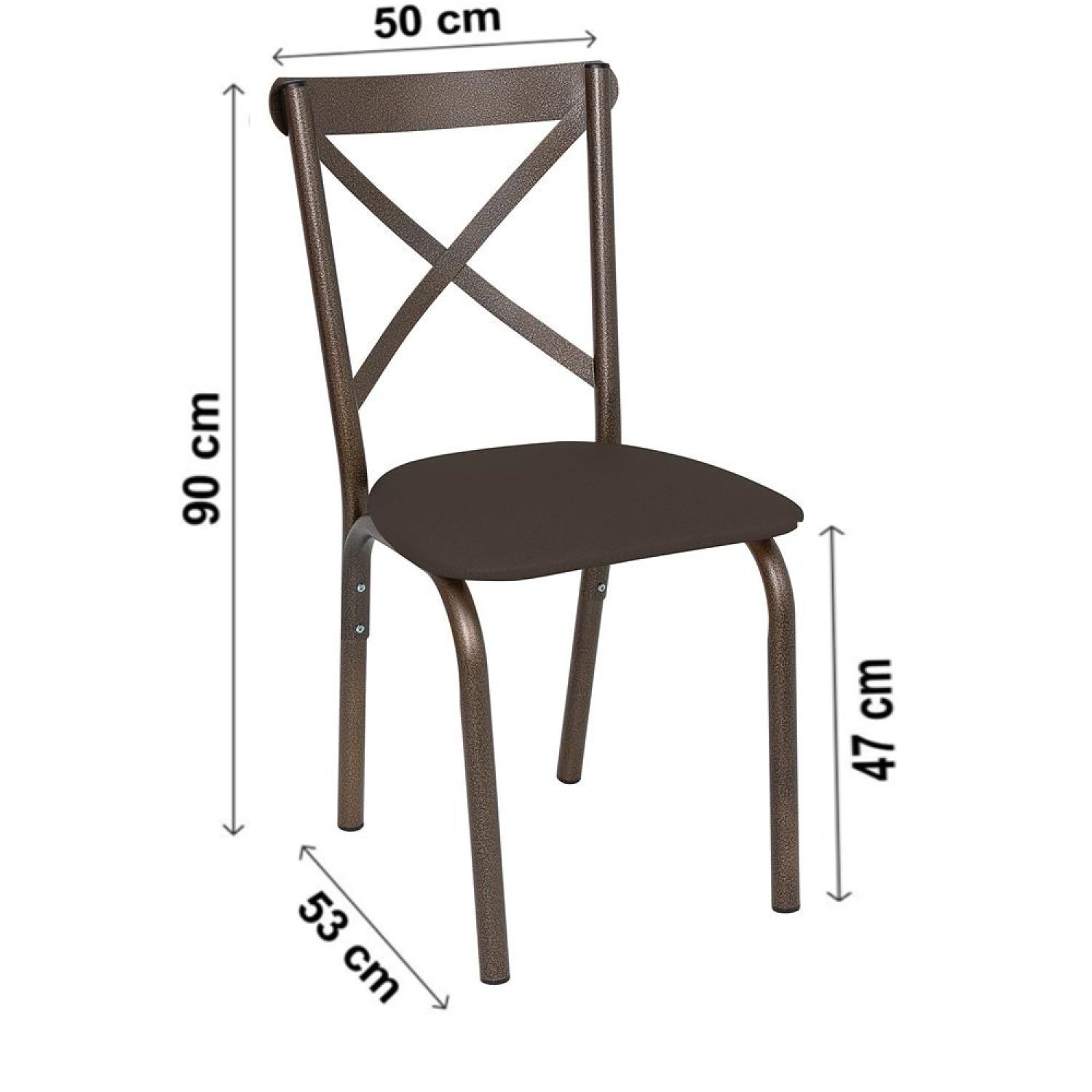 Conjunto Sala de Jantar Mesa 136x80cm Tampo MDF/MDP com 6 Cadeiras Karina  - 4