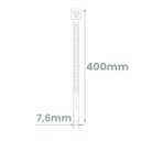 Ver imagem 6 de Abraçadeira Nylon Enforca Gato 7,6x400mm Branca 100 Un Ciser