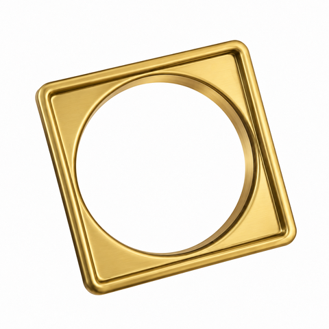 Porta Grelha 15 x 15 cm - Inox - Dourado Matte