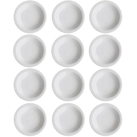 Conjunto 12 Pratos Fundos de Porcelana 21,5cm Classe Única Iguaçu Germer Branco