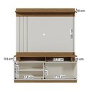 Ver imagem 3 de Home Painel Goiás com Porta Ripada para Tv até 55” Polegadas Off White/amendoa