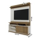 Ver imagem 4 de Home Painel Goiás com Porta Ripada para Tv até 55” Polegadas Off White/amendoa