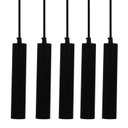 Ver imagem 1 de Kit 5x Pendente Tubo Cilindro Preto Alumínio Balcão Cozinha Mr11 + Lâmpadas Led 3000k Bivolt