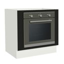 Ver imagem 1 de Balcão para Forno de Embutir 80 X 60 Cm sem Tampo Branco/preto Agata, Glamy, Stella Madesa
