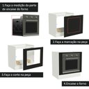 Ver imagem 4 de Balcão para Forno de Embutir 80 X 60 Cm sem Tampo Branco/preto Agata, Glamy, Stella Madesa