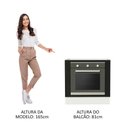 Ver imagem 5 de Balcão para Forno de Embutir 80 X 60 Cm sem Tampo Branco/preto Agata, Glamy, Stella Madesa