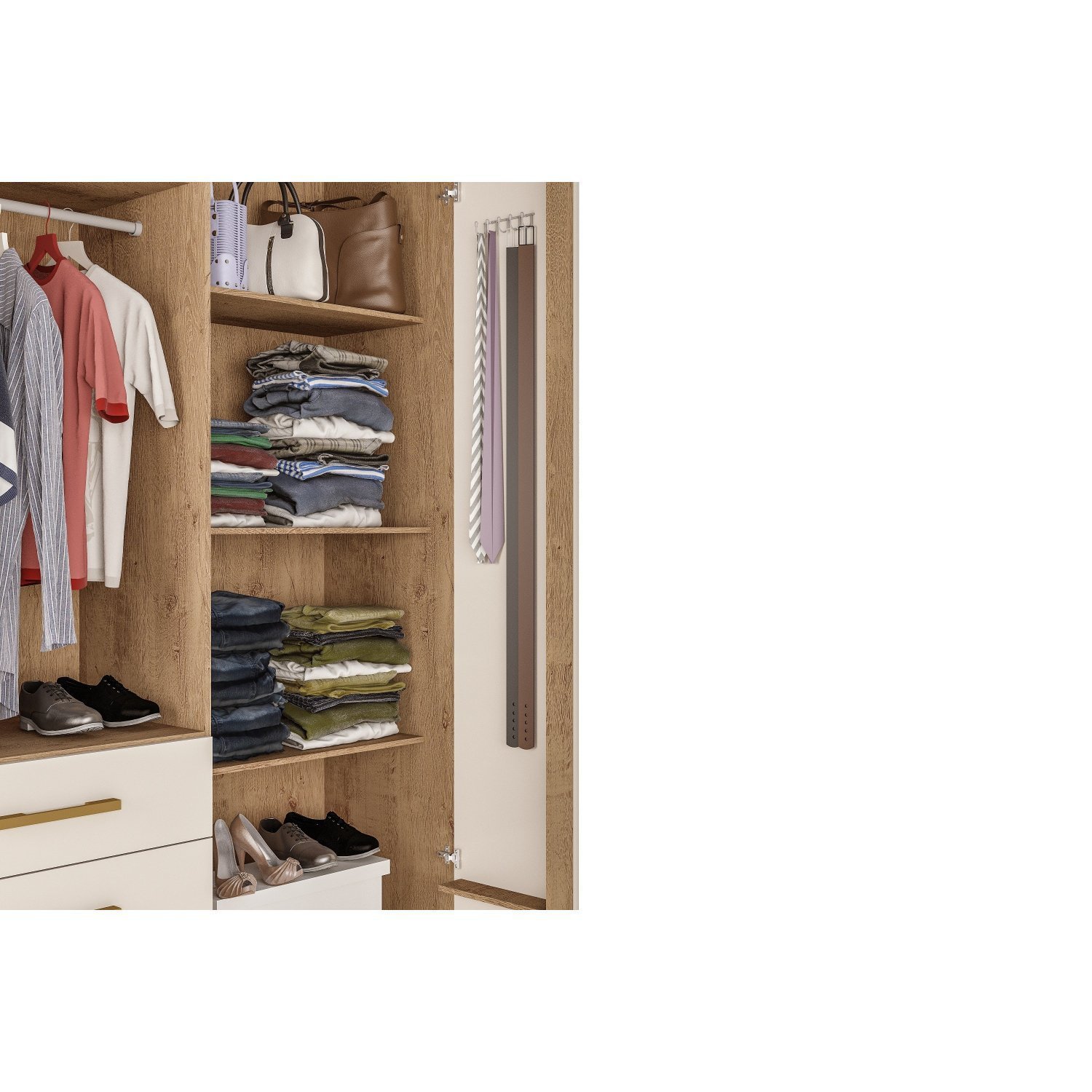 Guarda Roupa Casal 6 Portas 3 Gavetas Durban  - 4