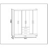 Guarda Roupa Casal 6 Portas 3 Gavetas Durban  - 5