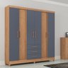 Guarda Roupa Casal 6 Portas 3 Gavetas Durban  - 1