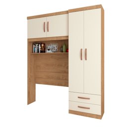 Guarda Roupa Solteiro Ponte 4 Portas 2 Gavetas Paraná  - 3