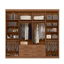 Ver imagem 5 de Guarda Roupa Casal 8 Portas 6 Gavetas Master Marrom/Jatobá