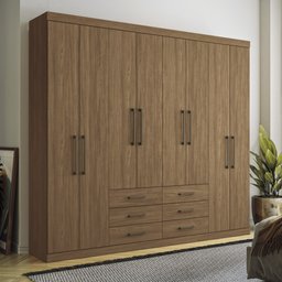 Guarda Roupa Casal 8 Portas 6 Gavetas Master - 2