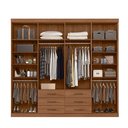 Ver imagem 5 de Guarda Roupa Casal 8 Portas 6 Gavetas Master Marrom/Jatobá